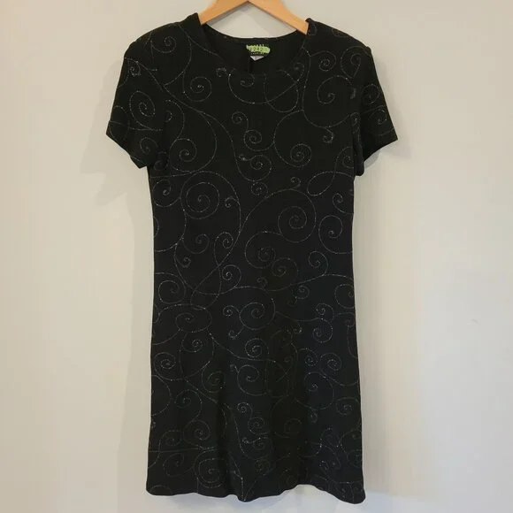 Teddi | Dresses | Vintage 9s Teddi Evening Black Sparkly Cocktail Dress |  Poshmark